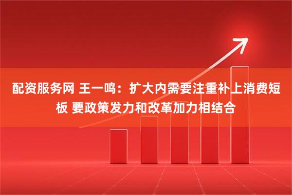 配资服务网 王一鸣：扩大内需要注重补上消费短板 要政策发力和改革加力相结合